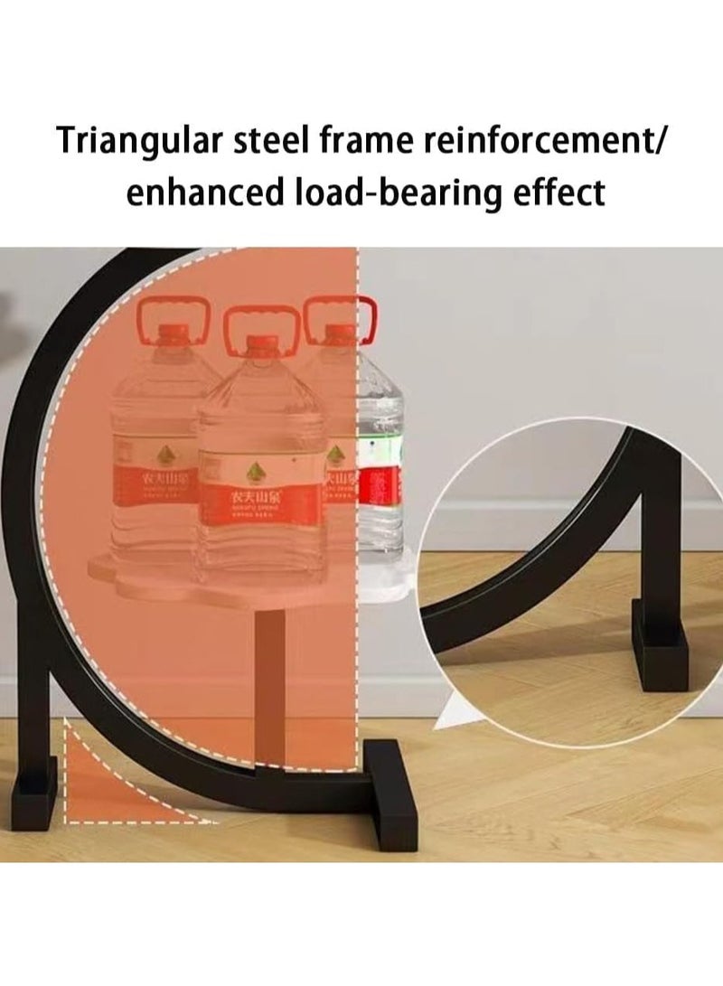 ديكور هيلز طاولة جانبية من ديكور هيلز بطابقين، طاولة صينية على شكل زهرة، تتطلب تجميعًا يدويًا، طاولة أريكة على شكل حرف C، طاولة جانبية متنقلة سميكة ومتينة لغرفة المعيشة والأريكة وغرفة النوم - لون الجوز - Image 5