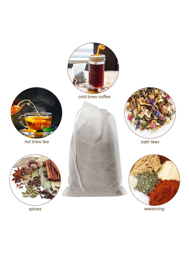 Generic 200pcs Cold Brew Bags,  Disposable Coffee Filter Bag Fine Mesh Brewing Drawstring Pouches for Iced Coffee Hot Tea Herb Spice  - Image 3