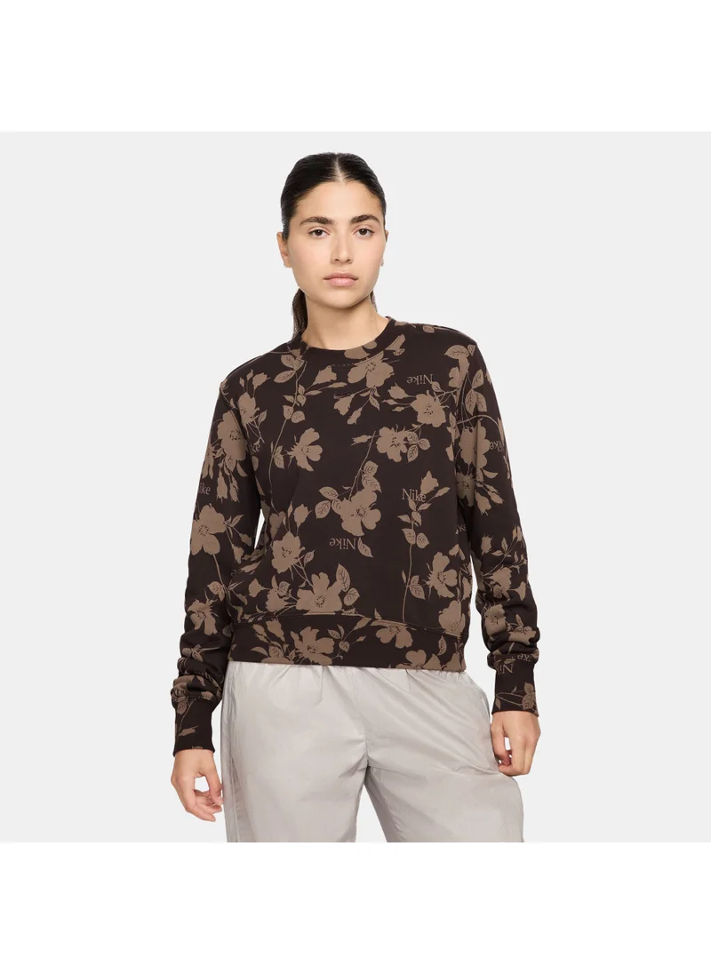 Nike Women's Sportswear Chill Terry Printed Sweatshirt