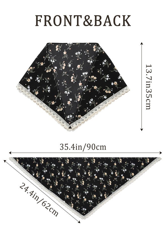 Molans 3Pcs Floral Head Scarf, Chiffon Hair Bandanas Kerchief, Vintage Boho Hair Scarf for Women Girls - Image 2