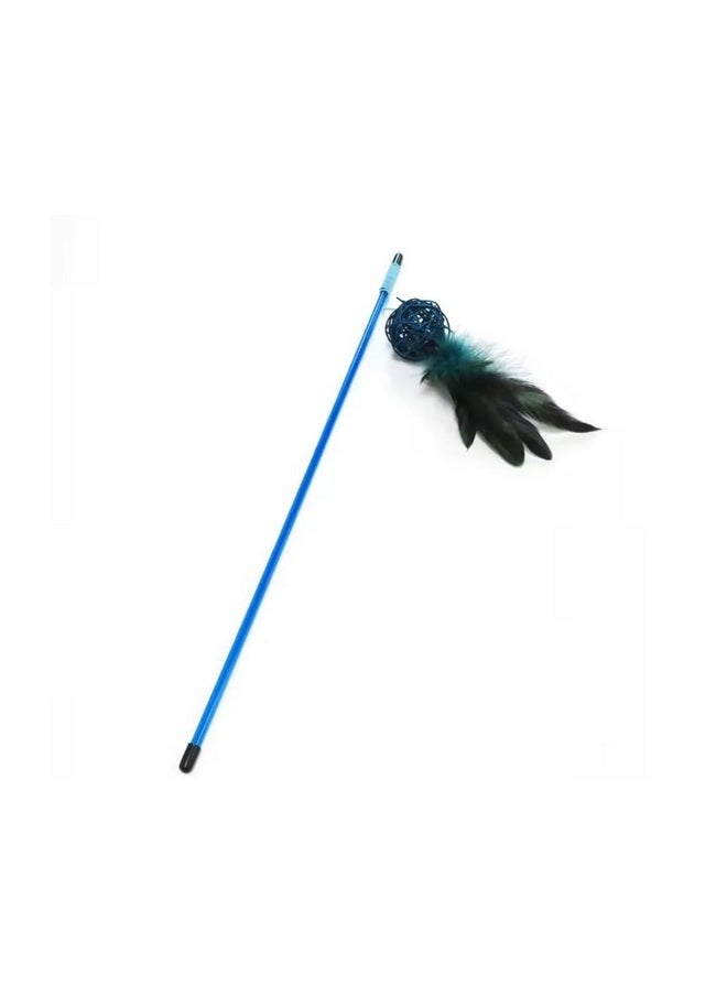 PET Cat Toy Feather Cat Toy Feather Wand Cat Pet Toy Wire Chaser Wand Teaser Feather With Ball Toys For Indoor Cats Kitten Interactive Training Pack Of 1  - Image 5
