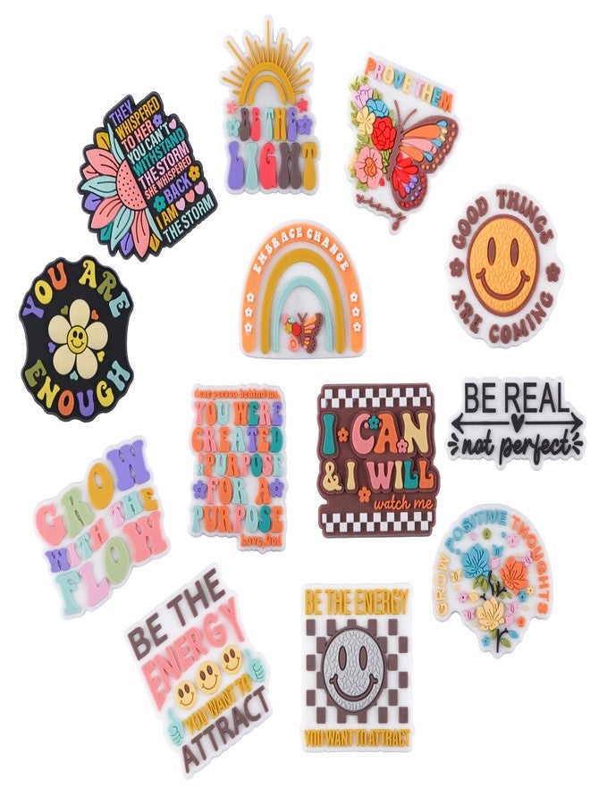 XQNB - Energy Shoe Charms for Smile Confidence Shoes Decoration Charm for Girls Boys Kids Wen Women Party Favor - Image 1
