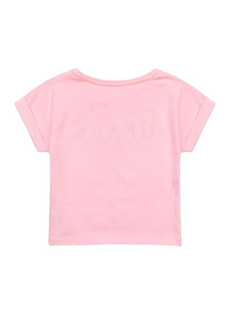 MINOTI Girls Short Sleeve T-Shirt with Front Print  - Image 2