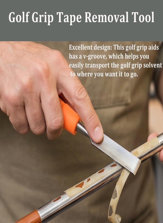 WIGERLON Golf Grip Removal Tool Set Golf Grip Remover：12" V-Groove Grip Remover Saver for Standard Length Swinging Grips and Stripper Golf Tape Removal,Golf Club Grip Repair Kit - Image 5