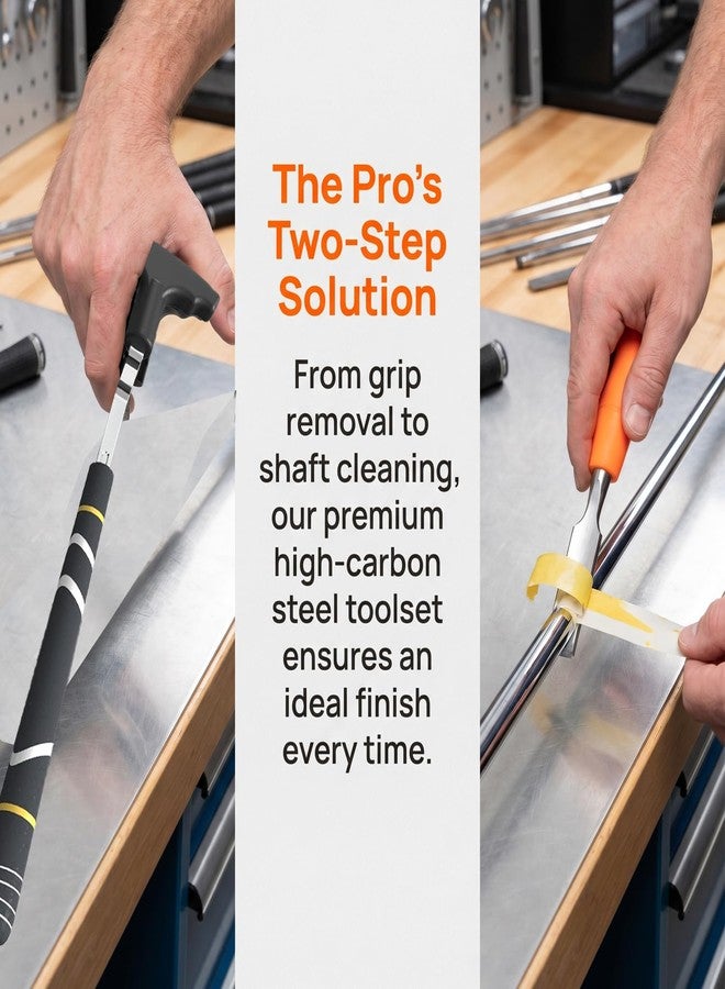 WIGERLON Golf Grip Removal Tool Set Golf Grip Remover：12" V-Groove Grip Remover Saver for Standard Length Swinging Grips and Stripper Golf Tape Removal,Golf Club Grip Repair Kit - Image 3