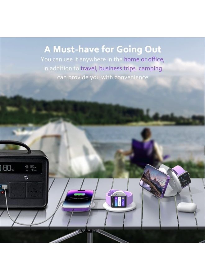 Ucomx Nano Mini Magnetic 2 in 1 Wireless Charger,Fellow Traveler Wireless Folding Charging Station,Compatible for iPhone 12/13/14 Pro Max,AirPods Pro,iWatch Ultra,Travel Charger for Multple Devices - Image 2