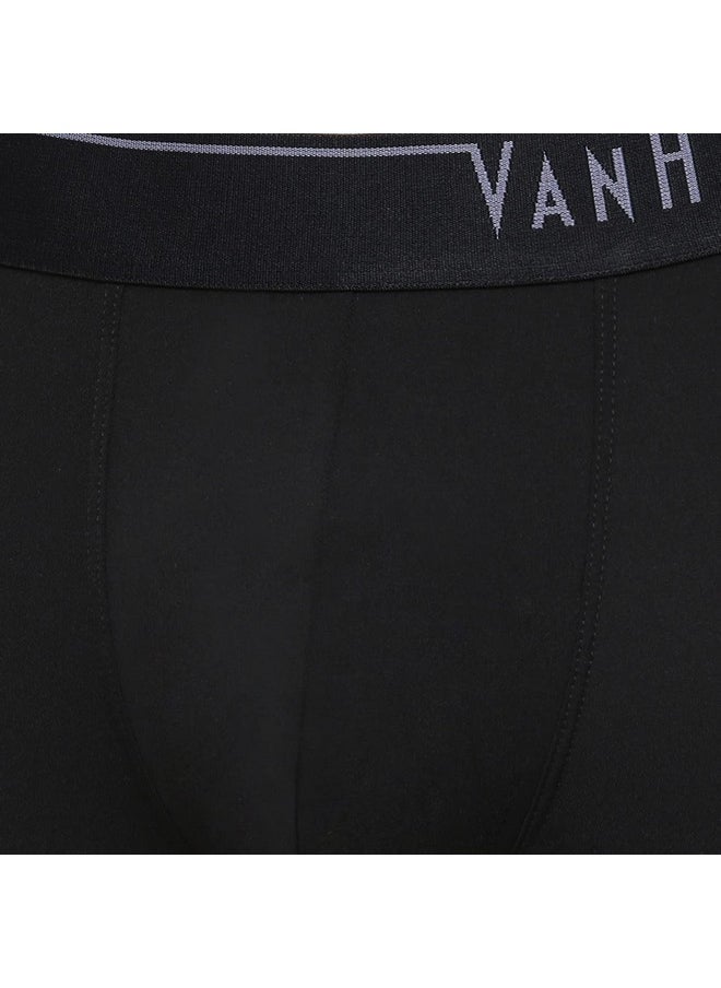 Van Heusen Van Heusen Men's Cotton 4 Way Stretch Trunks - Body Defining Fit, Solid_30047_Black_M  - Image 5