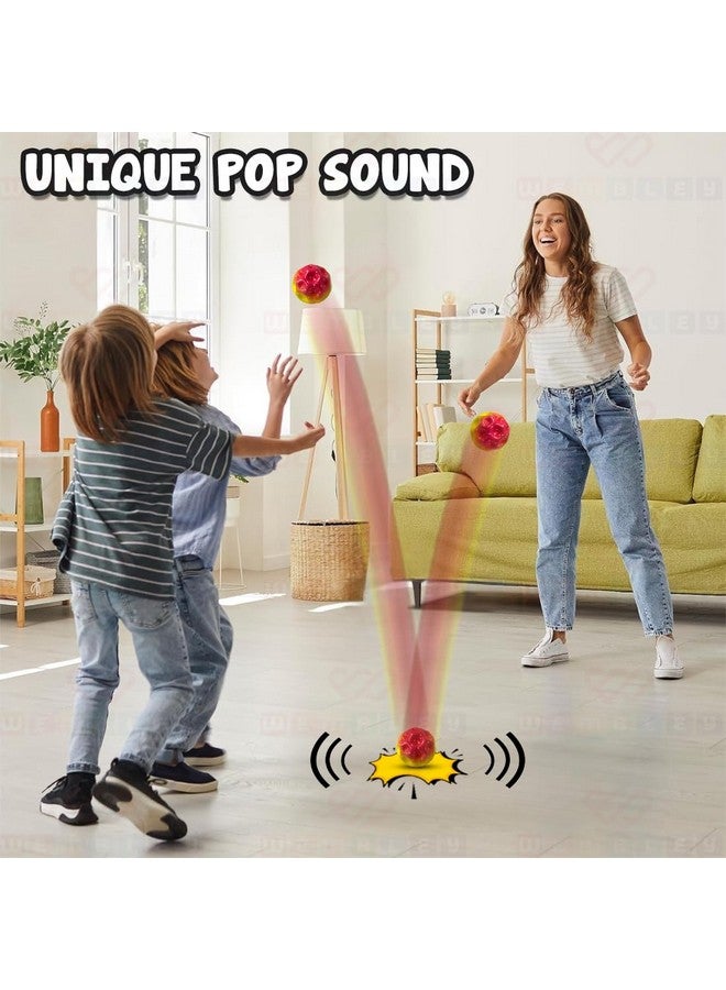 Wembley Moon Ball High Bouncing Ball with for Kids Adults Pets Easy Grip Sports Space Ball with Craters Indoor Outdoor Toy Helps in Hand Eye Coordination Stress Relief - Pack of 2, Random Color - Image 2