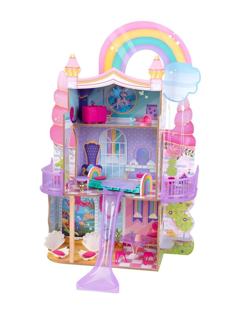 Kidkraft Rainbow Dreams Unicorn Mermaid Dollhouse - Image 1