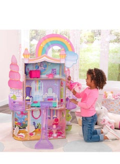 KidKraft Kidkraft Rainbow Dreams Unicorn Mermaid Dollhouse  - Image 4