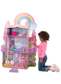 KidKraft Kidkraft Rainbow Dreams Unicorn Mermaid Dollhouse  - Image 2