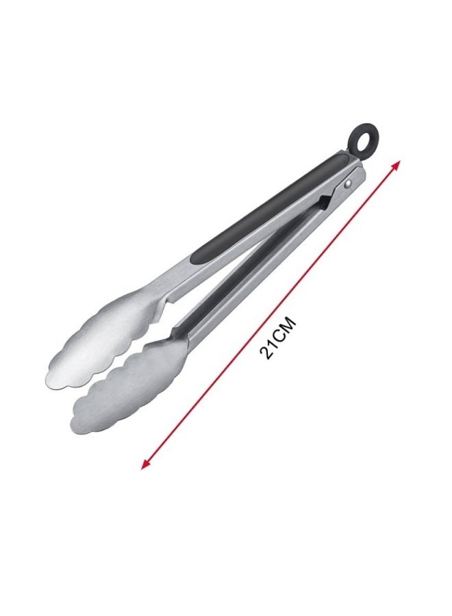 2PCS Kitchen Tongs - Heavy Duty Food Tongs, Ergonomic Grip,Superior Stainless Steel and Non-Slip Heat Resistant handle - Perfect for Cooking, Salad, Grilling, Barbecue,Dishwasher safe - Image 2