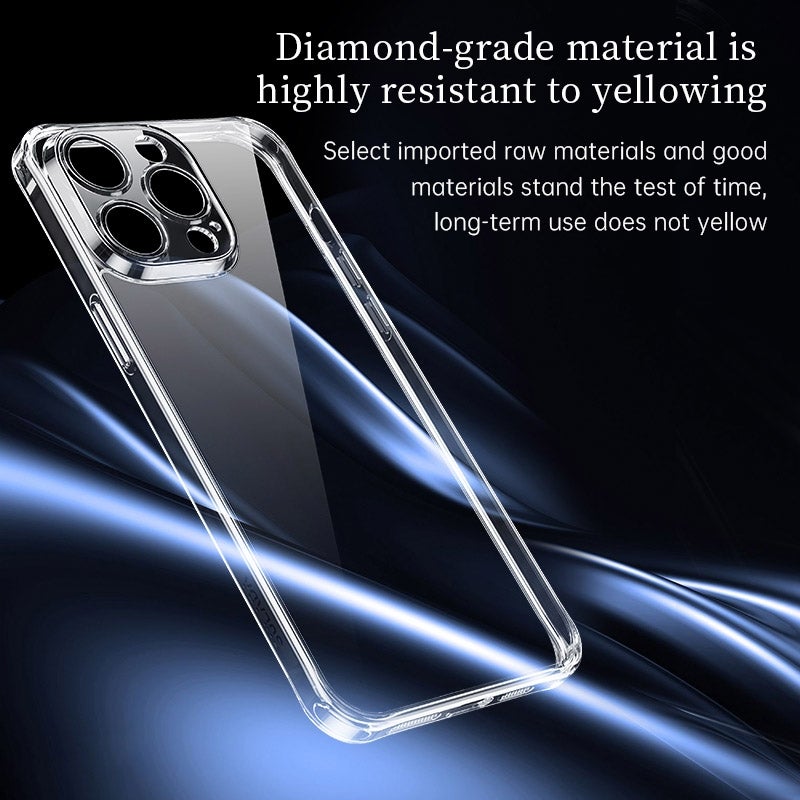 HuHa Protective Cover For iPhone 16 Pro SULADA TPU Frame Tempered Glass Transparent Phone Case(Black) - Image 3