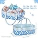 BABESIDE 9 Pcs Reborn Baby Doll Clothes Set for 1722 Inch Dolls Reborn Baby Dolls Accessories Doll Bassinet with Bottle Pacifier for Realistic Babydolls Blue - Image 4