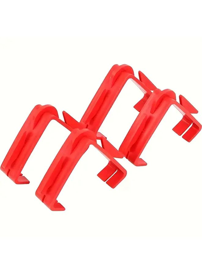 4Pcs Red Plastic External Line Holder Clips For Builders Brick Construction - Image 1