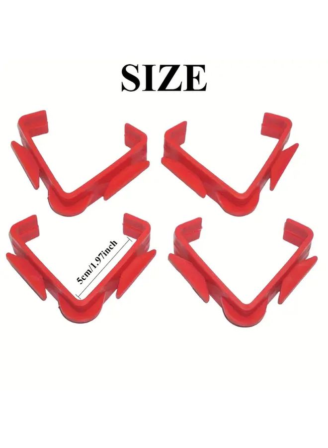4Pcs Red Plastic External Line Holder Clips For Builders Brick Construction - Image 3