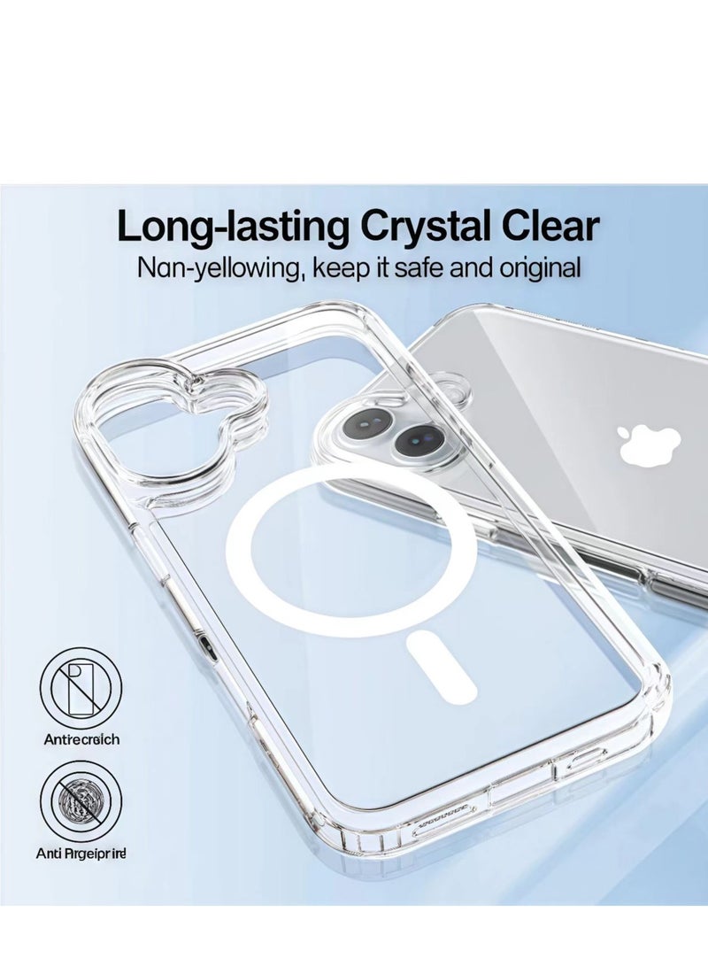 FLYHSO Case Cover for iPhone 16 6.1 inch, Compatible with MagSafe, Scratch-Resistant Back, Anti-Scratch Clear Back Magnetic Phone Cover - Image 3