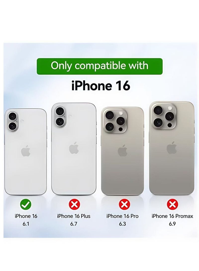 FLYHSO Case Cover for iPhone 16 6.1 inch, Compatible with MagSafe, Scratch-Resistant Back, Anti-Scratch Clear Back Magnetic Phone Cover - Image 2