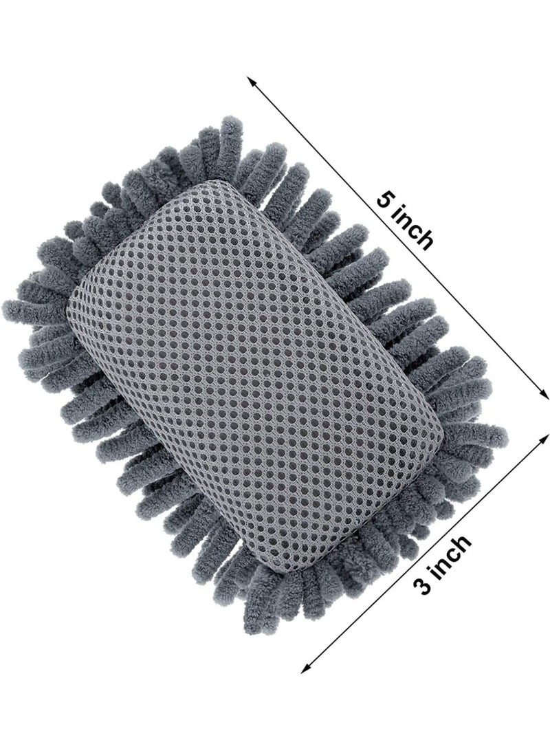 4 أجهزة كمبيوتر شخصية ميكروفايبر مسحات اللوحة البيضاء، قابلة للغسيل مسحات جافة لللوحة البيضاء، لوحة السوداء، الزجاج والمرايا، منصات تنظيف قابلة لإعادة الاستخدام مزدوجة الجانبين للفصول الدراسية، المكتب، الاستخدام المنزلي، 5x3 بوصة - Image 2