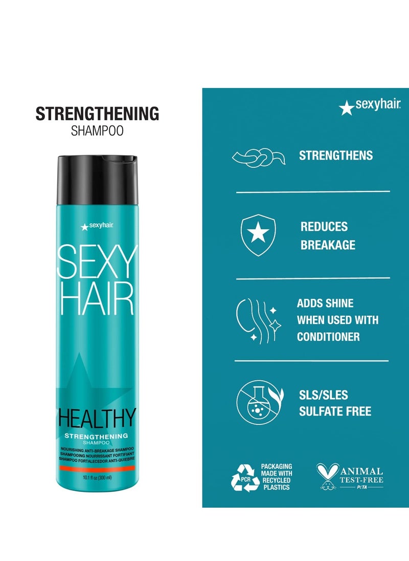 Sexy Hair SexyHair Healthy Strengthening Anti-Breakage Shampoo/Conditioner | Helps Provide Strength and Flexibility to Damaged Hair | SLS and SLES Sulfate Free  - Image 3