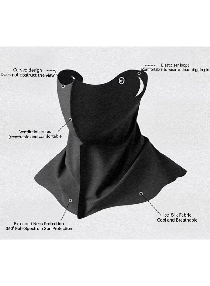 Kawkab Face Mask – Lightweight UV Protection for Motorcycle Riding, Cycling & Running, Multi-Use Sports Mask (Black) - Image 4