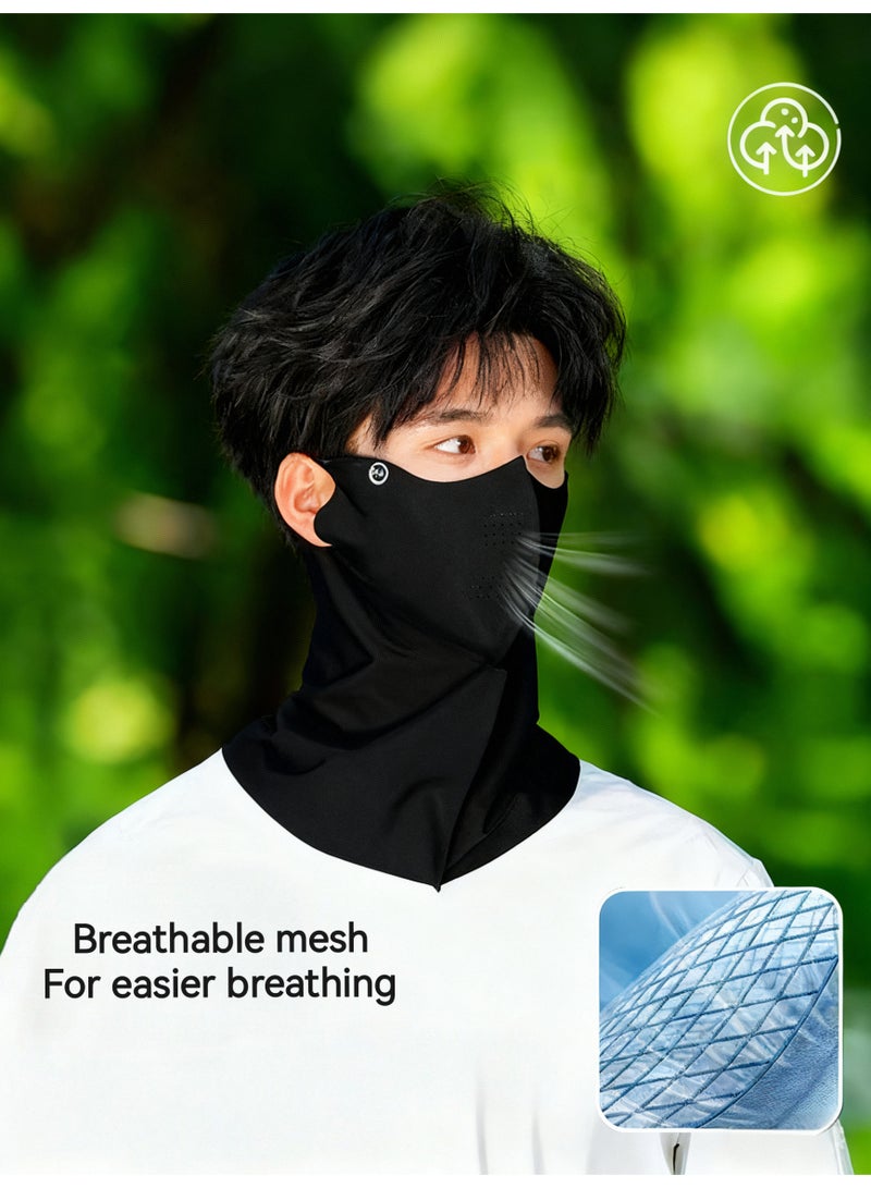 Kawkab Face Mask – Lightweight UV Protection for Motorcycle Riding, Cycling & Running, Multi-Use Sports Mask (Black) - Image 3