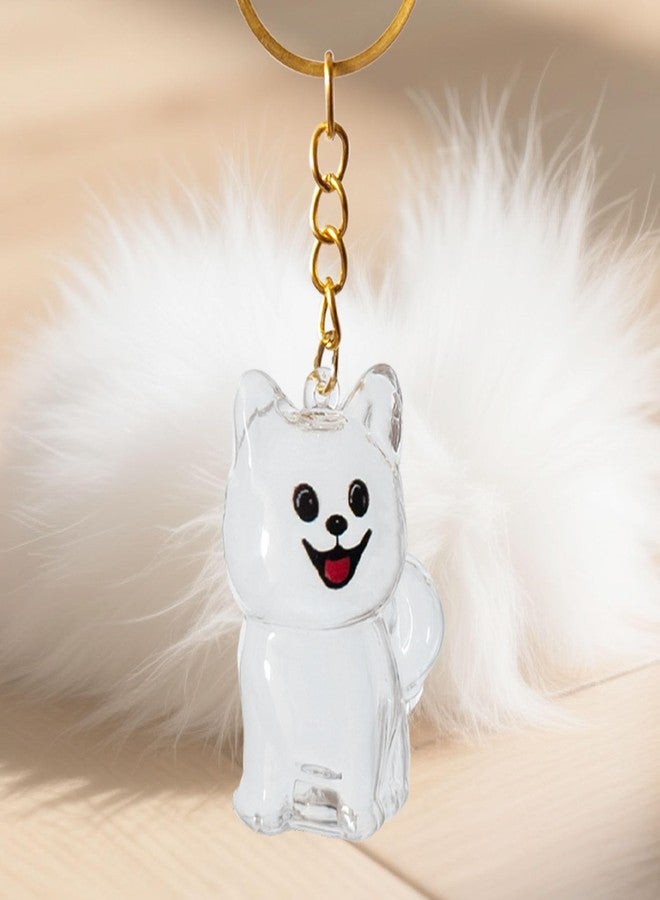 ZPSOX Dog Hair Collector Keychain Charm Memorial Storage Box, Dog Shape Pet Hair Memorial Bottle, DIY Pet Furs Collection Capsules, Pet Hair Ashes Keepsake,Pet Fur Keepsake Pomeranian - Image 3
