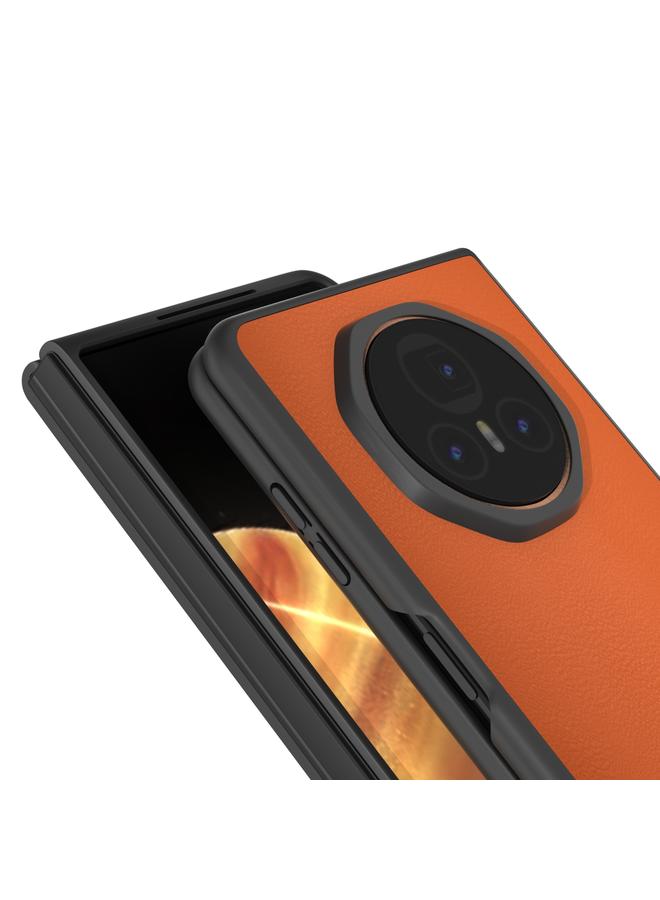 اس-توب جراب لهاتف Honor Magic V3 مصنوع من جلد البولي يوريثان بإطار أسود وغطاء كامل للهاتف - Image 3