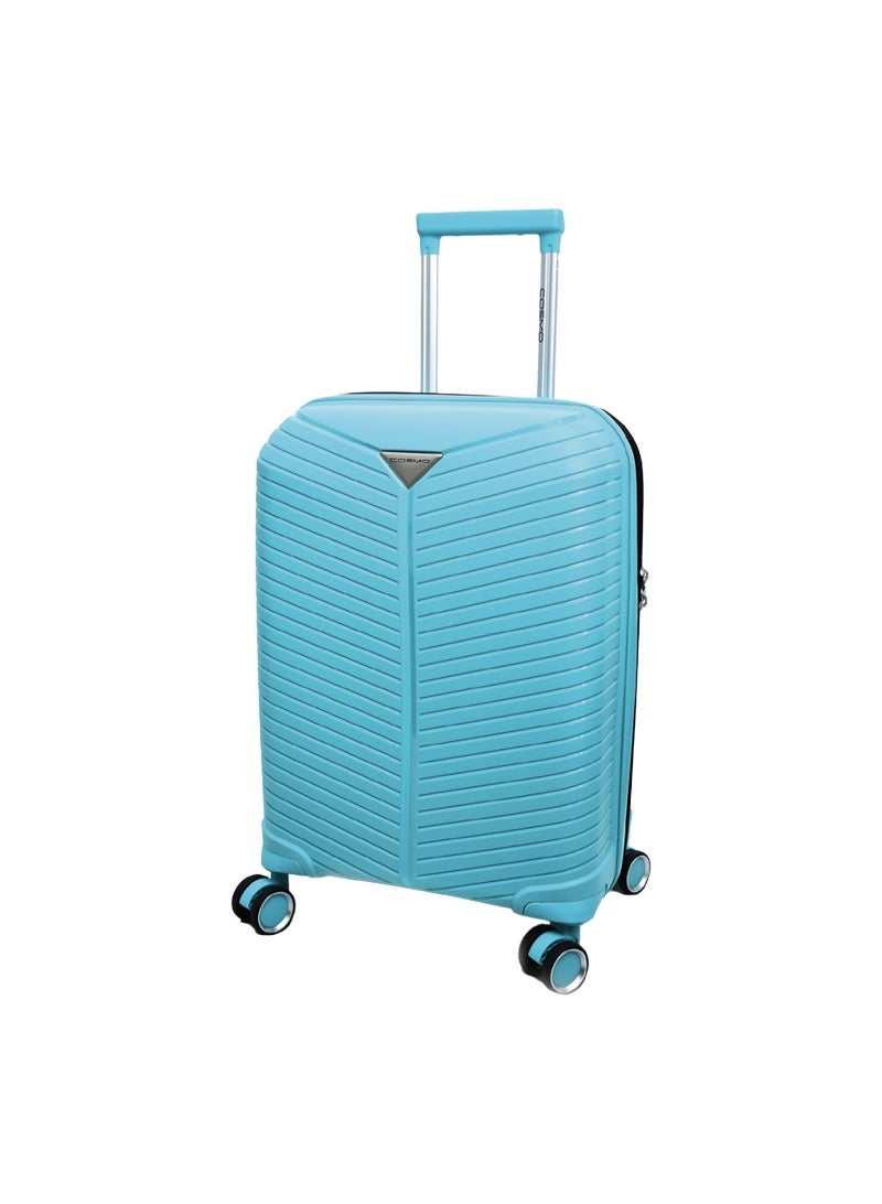 Cosmo Jet 4 Wheel Hard Trolley, 60 cm, Blue