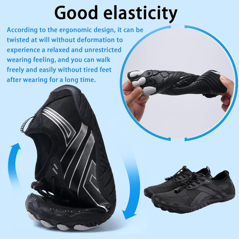 ziitop Water Shoes for Women Mens Barefoot Shoes Quick Dry Aqua Outdoor Sports for Swim Pool Beach Surf Walk Water Yoga River Lake Hiking Kayaking - Image 5