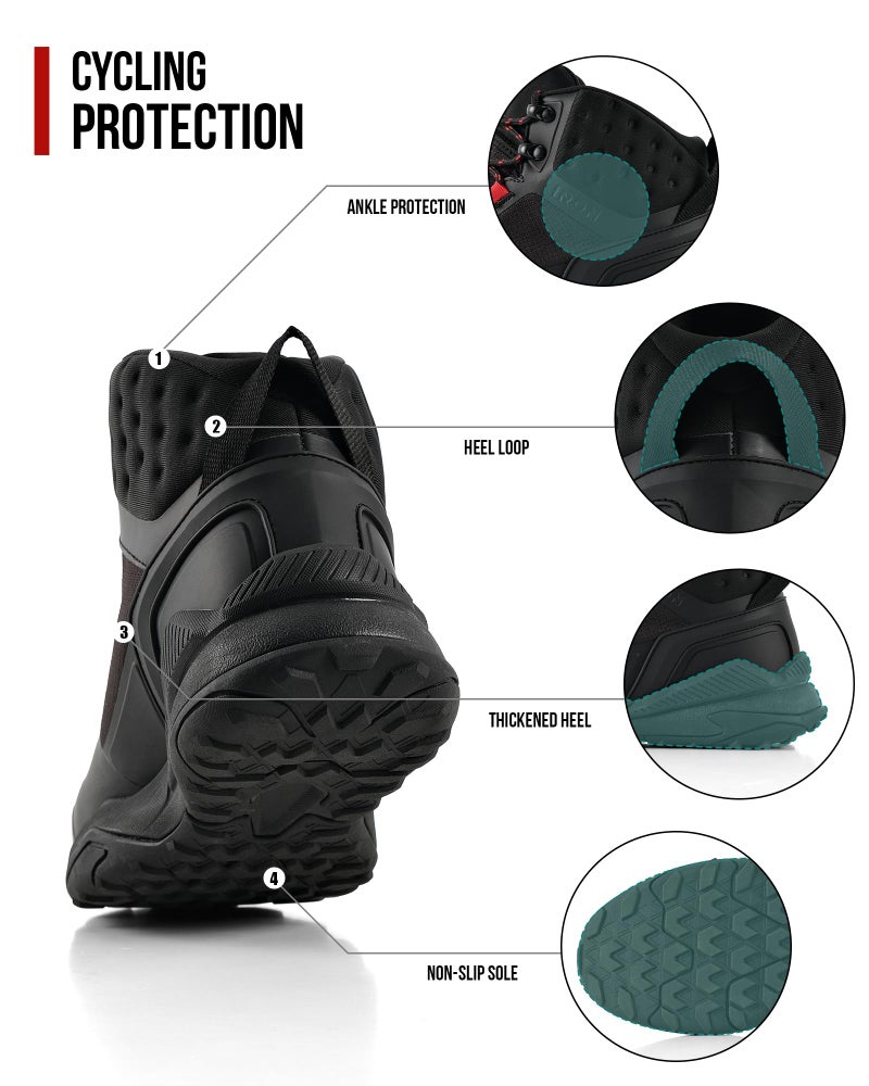 RIDEIRON Waterproof Motorcycle Shoes, CE Certified, Anti-Slip Casual Motorcycle Riding Boots with Ankle Support, Shift Pad 10.5 - Image 5