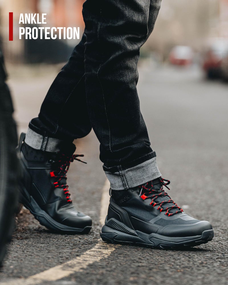 RIDEIRON Waterproof Motorcycle Shoes, CE Certified, Anti-Slip Casual Motorcycle Riding Boots with Ankle Support, Shift Pad 10.5 - Image 2