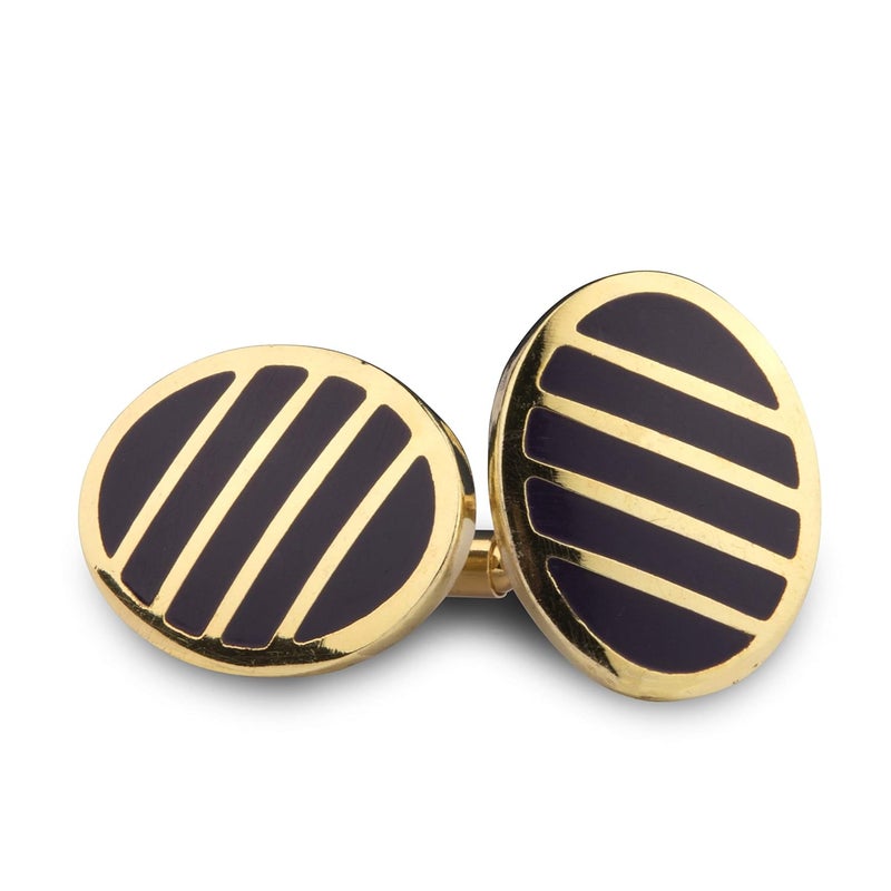 Kovove The Embellished Black Cufflinks for Men - Image 1