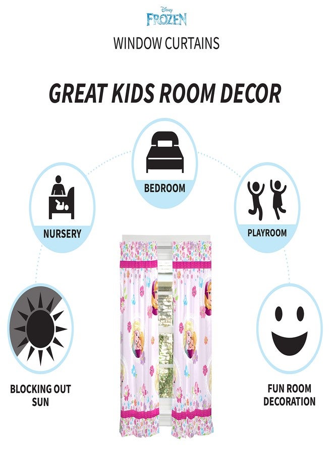 Franco Disney Frozen Kids Window Drapes Set, 82 in x 63 in, Official Disney Product - Image 2