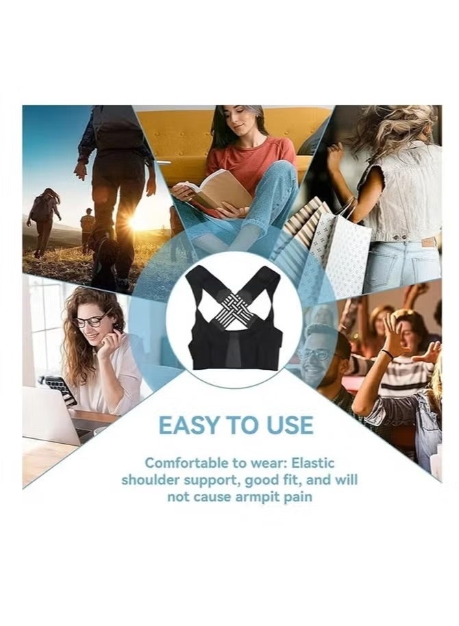Adjustable Posture Corrector Belt for Men and Women - Breathable Back Brace & Straightener for Spine Support, Hunchback Correction, and Neck Pain Relief - Image 4