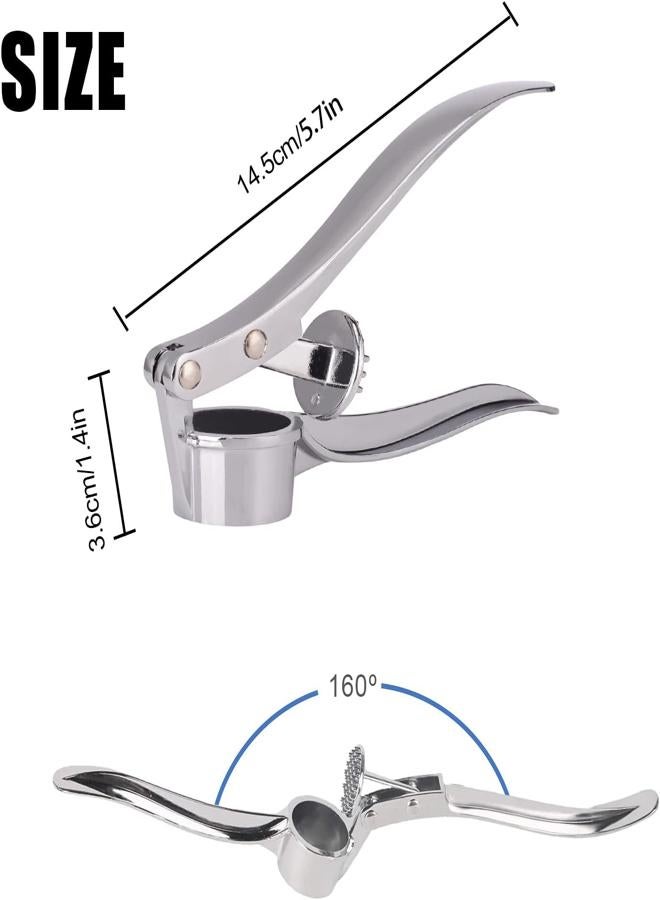 Heavy Duty Garlic Press - Silver  - Image 5