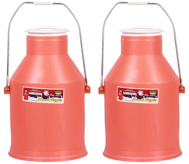 Samruddhi Plastic Samruddhi Plastic 17_c Plastic Milk Can 15 L 2 Pieces Brown  - Image 2