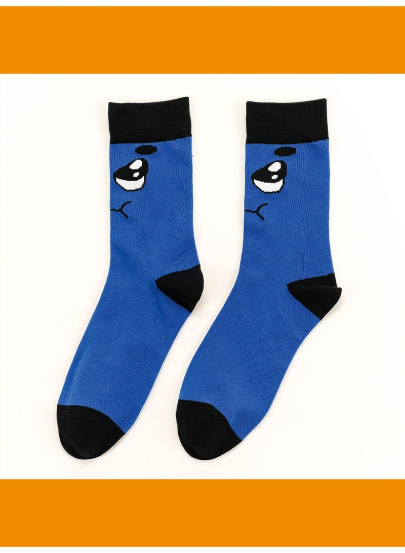 10 Pack Funny Cartoon Expression Crew Socks for Men & Women, Cotton Blend - Image 5