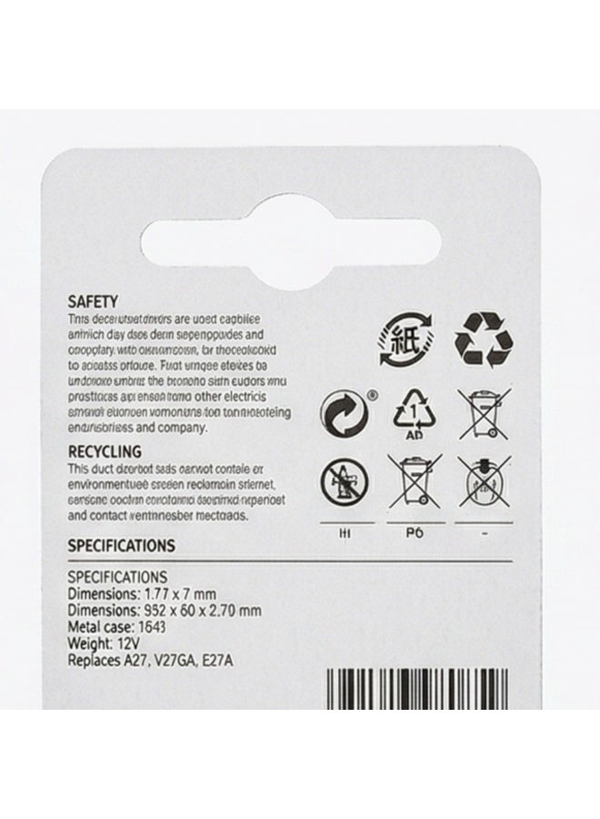 Generic A27 12V Alkaline Battery 5-Pack for Key Fobs and Remotes - Image 2