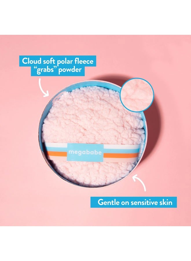 Megababe موزع بودرة الجسم - وسادة غبار | حجم كبير (6” × 3”) وسادة بودرة | البودرة تباع بشكل منفصل - Image 2