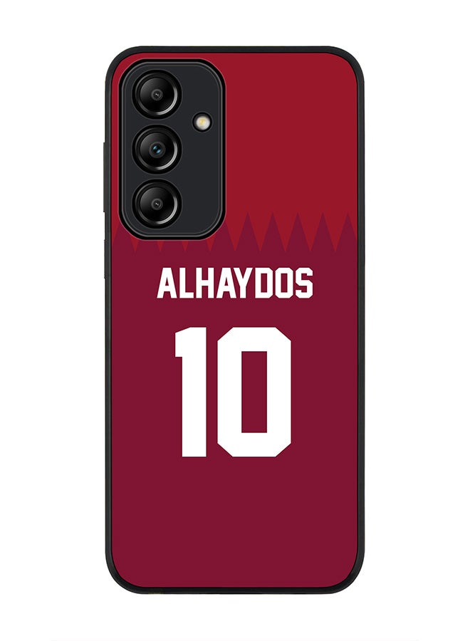 Stylizedd Rugged Black Edge Case for Samsung Galaxy A55, Slim fit Case Thin Cover -  Football Team - Qatar, Player Name - Alhaydos - Image 1