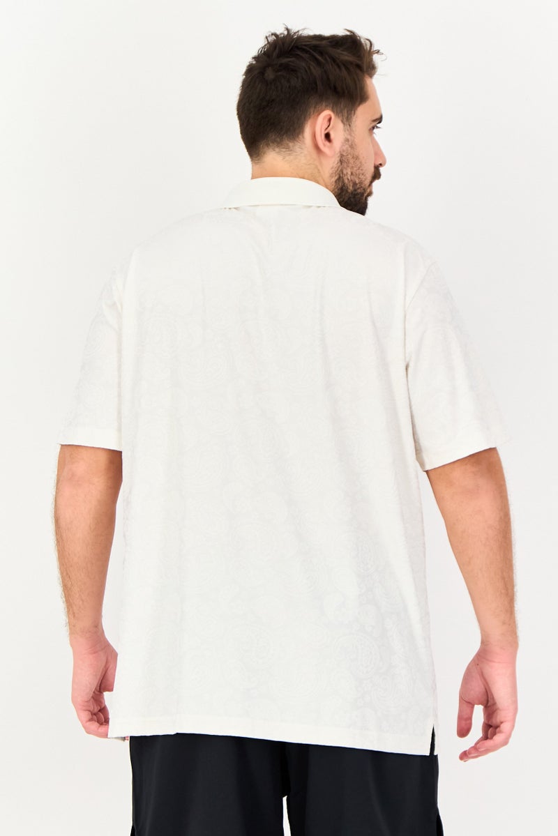 PUMA Men Sportswear Fit Short Sleeve Outdoor Polo, Ivory - Image 3