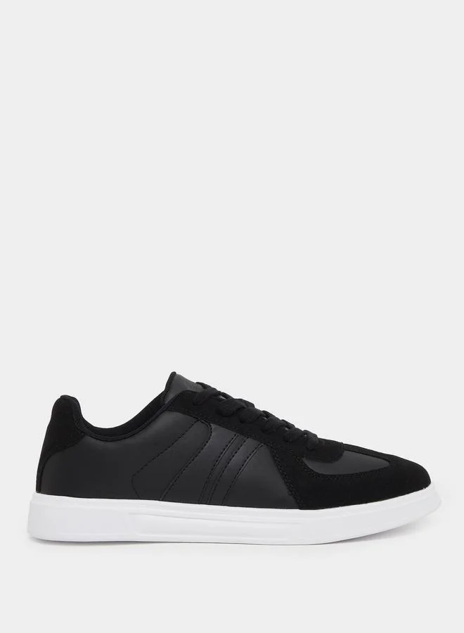 Styli Styli Faux Suede Lace Up Platform Sole Sneakers