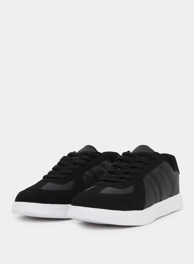 Styli Styli Faux Suede Lace Up Platform Sole Sneakers