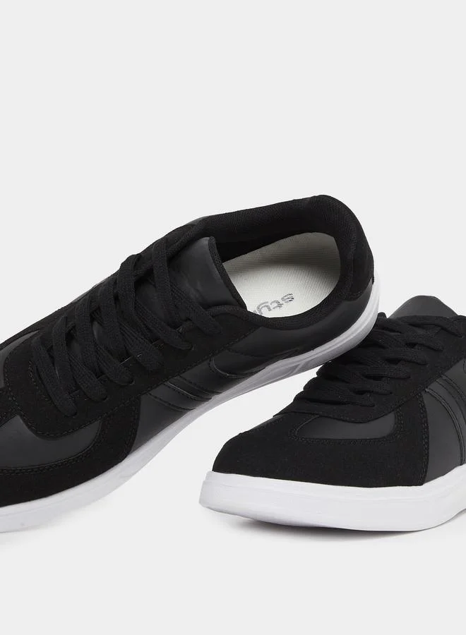 Styli Styli Faux Suede Lace Up Platform Sole Sneakers