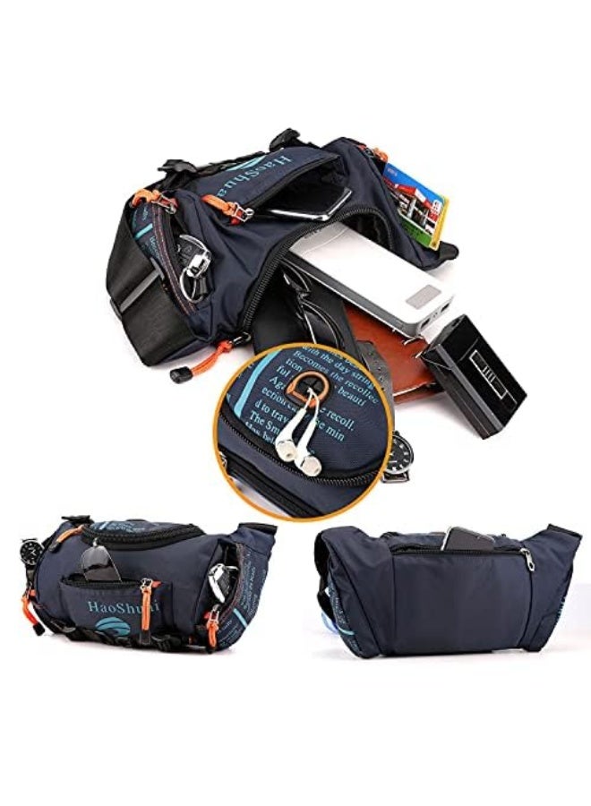 Crossbody Bag,Fanny Pack Belt Waist Bag For Men Women,Unisex Waterproof Pack With Adjustable Strap,Running Pack,Travel Bag,Chest Sling Shoulder Bag For Hiking Cycling Running Outdoor-blue - Image 2