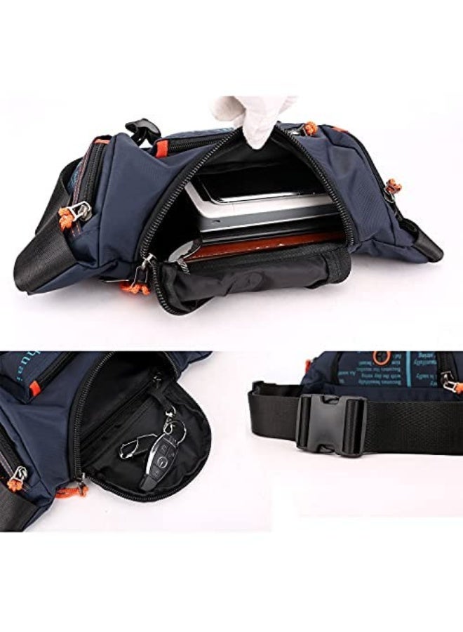 Crossbody Bag,Fanny Pack Belt Waist Bag For Men Women,Unisex Waterproof Pack With Adjustable Strap,Running Pack,Travel Bag,Chest Sling Shoulder Bag For Hiking Cycling Running Outdoor-blue - Image 3