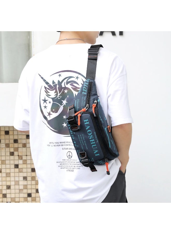 Crossbody Bag,Fanny Pack Belt Waist Bag For Men Women,Unisex Waterproof Pack With Adjustable Strap,Running Pack,Travel Bag,Chest Sling Shoulder Bag For Hiking Cycling Running Outdoor-blue - Image 4