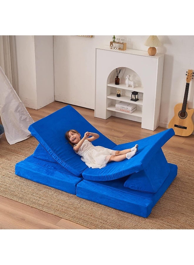 Jela Kids Extended Size Floor Sofa Couch - 8PCS Modular Furniture for Family, Adults, Toddlers, Babies - Playhouse Play Set, Indoor Foam Couch - Image 5