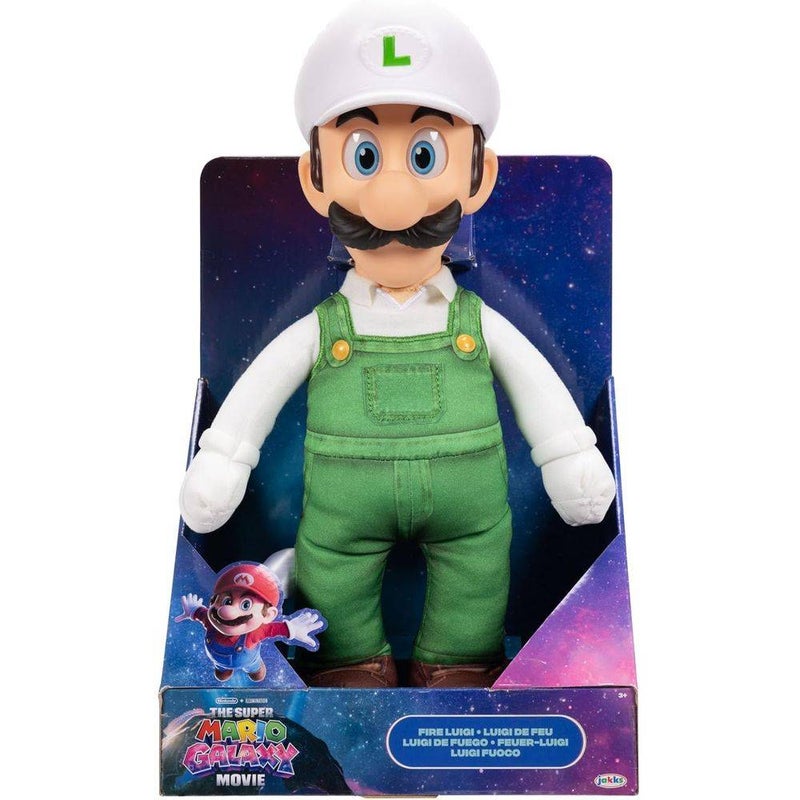 Nintendo The Super Mario Galaxy Movie Fire Luigi Plush Toy (38 cm, Green) - Image 1